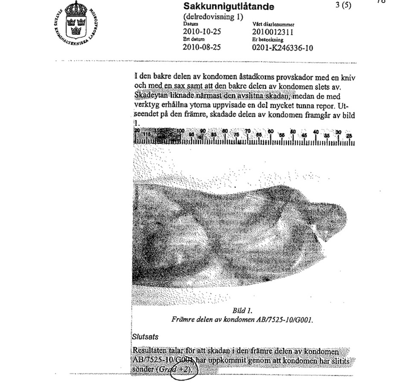 Illustration for article titled Pictures of Julian Assange's Famous Leaky Condom Leaked